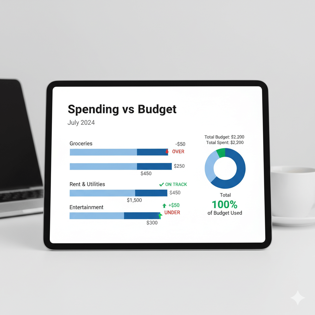 Compare Spending vs. Budget