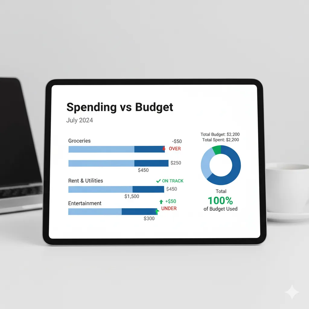 Compare Spending vs. Budget